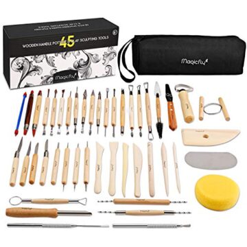 RUBFAC Kit de herramientas de arcilla, 24 herramientas de arcilla
